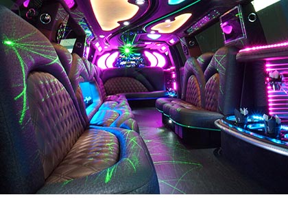 party bus with leather seating and flat screen tvs